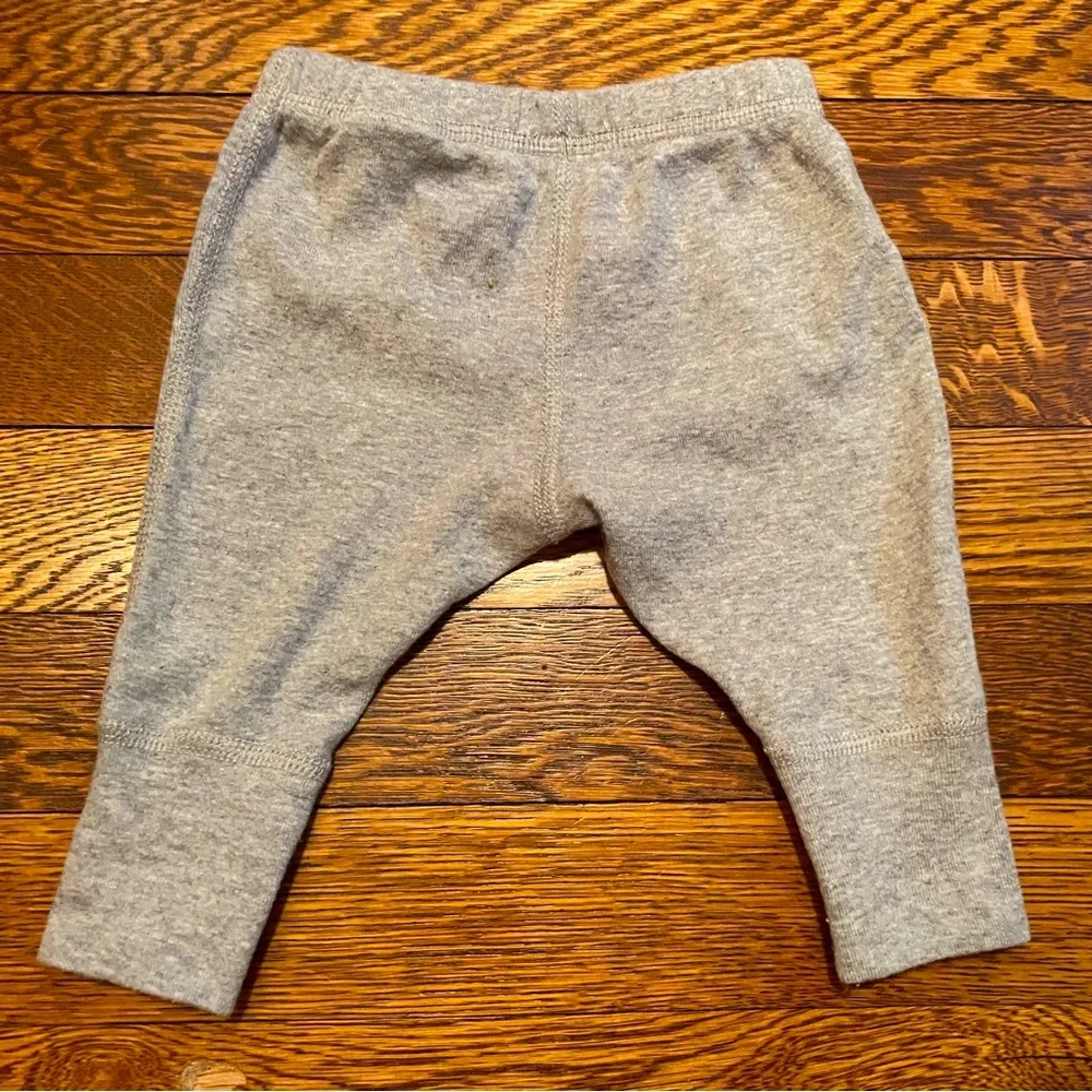 Hanna Andersson Moon & Back Gray Organic Cotton Leggings Size 0-3 Months